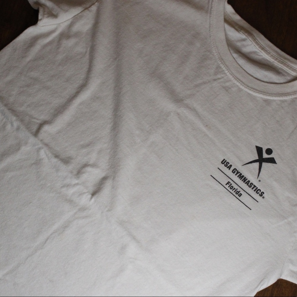 WHITE USA GYMNASTICS TEE OVERSIZED
